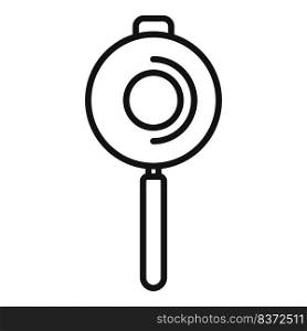Cookware icon outline vector. Pan fry wok. Oil stove. Cookware icon outline vector. Pan fry wok