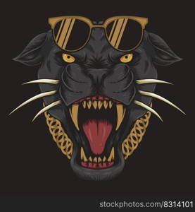 cool black Panther vector illustration