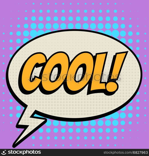 Cool comic book bubble text retro style