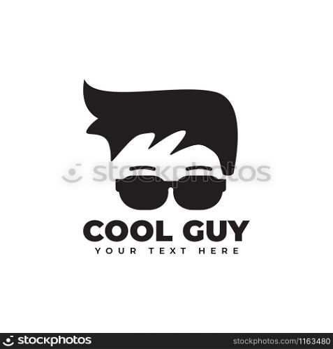 Cool guy graphic design template illustration isolated