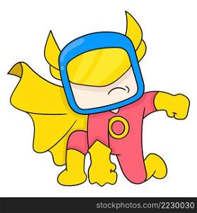 cool superhero defend justice
