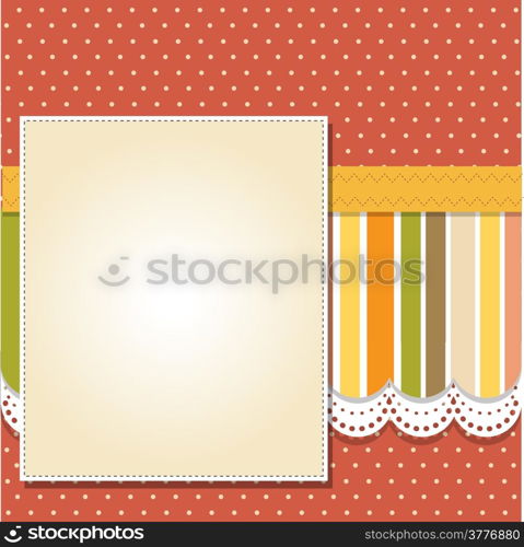 Cool template frame design for greeting card, vector illustration