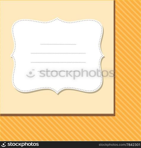 Cool template frame design for greeting card, vector illustration