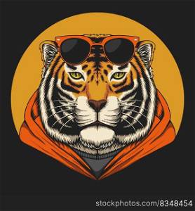 Cool tiger vector illustration