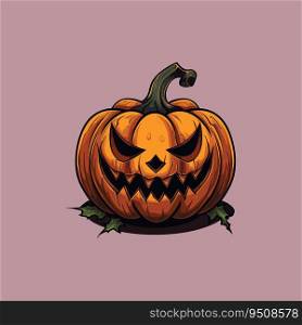 Cool vector illustration of simple halloween jack o lantern
