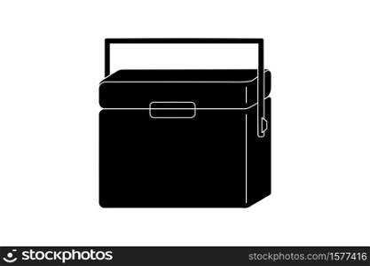 Cooler box or ice box for cold drinks icon vector