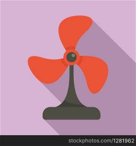 Cooling fan icon. Flat illustration of cooling fan vector icon for web design. Cooling fan icon, flat style
