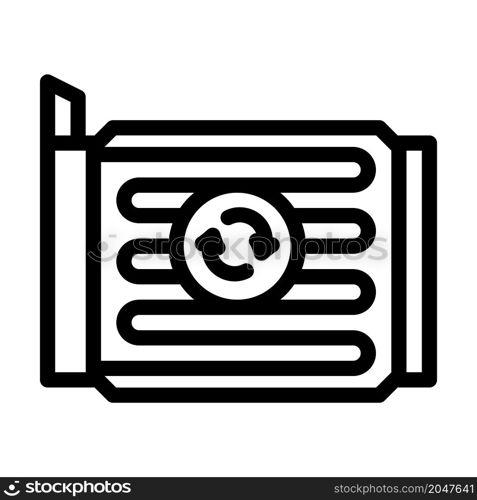 cooling radiator car part line icon vector. cooling radiator car part sign. isolated contour symbol black illustration. cooling radiator car part line icon vector illustration