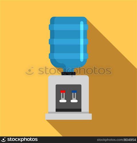 Cooling water office icon. Flat illustration of cooling water office vector icon for web design. Cooling water office icon, flat style