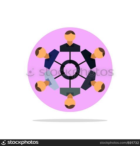 Cooperation, friends, game, games, playing Flat Color Icon Vector