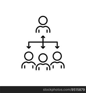 Coordinate Team People Line Icon. Business Company Group Coordination Linear Pictogram. Partnership Teamwork Enterprise Organization Outline Icon. Editable Stroke. Isolated Vector Illustration.. Coordinate Team People Line Icon. Business Company Group Coordination Linear Pictogram. Partnership Teamwork Enterprise Organization Outline Icon. Editable Stroke. Isolated Vector Illustration