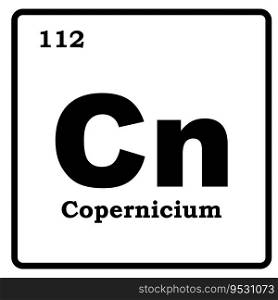 Copernicium element icon vector illustration template symbol