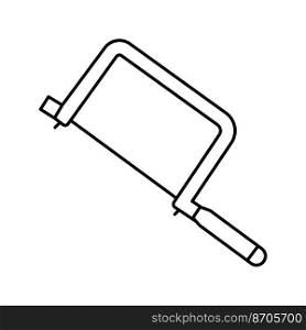coping saw line icon vector. coping saw sign. isolated contour symbol black illustration. coping saw line icon vector illustration