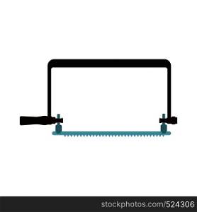 Coping saw vector icon handle tool design. Hand construction repair equipment carpentry. Industry flat instrument cartoon