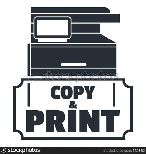 Copy and print logo. Simple illustration of copy and print vector logo for web design isolated on white background. Copy and print logo, simple style