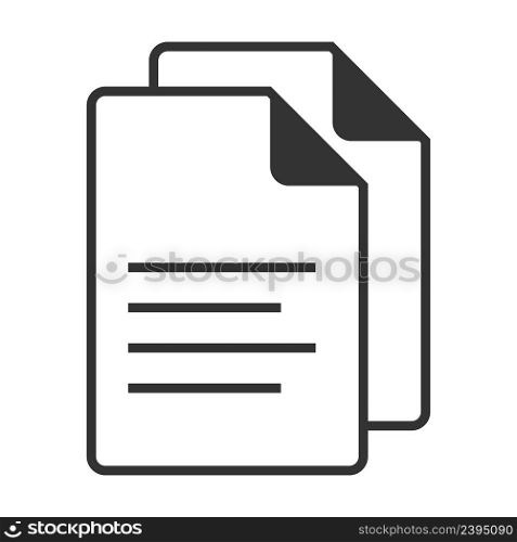 Copy file icon. Dublicate document illustration symbol. Sign app button vector.
