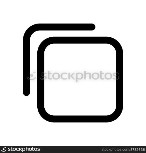 Copy icon line isolated on white background. Black flat thin icon on modern outline style. Linear symbol and editable stroke. Simple and pixel perfect stroke vector illustration.