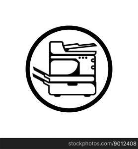 Copy machine icon, logo vestor illustration design