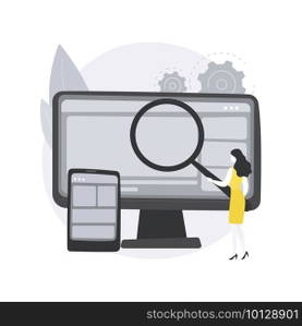 Copy optimization abstract concept vector illustration. Web text, shadow copy optimization algorithm, online business, boost traffic, target keywords, SEO writing method abstract metaphor.. Copy optimization abstract concept vector illustration.