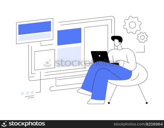 Copy optimization abstract concept vector illustration. Web text, shadow copy optimization algorithm, online business, boost traffic, target keywords, SEO writing method abstract metaphor.. Copy optimization abstract concept vector illustration.