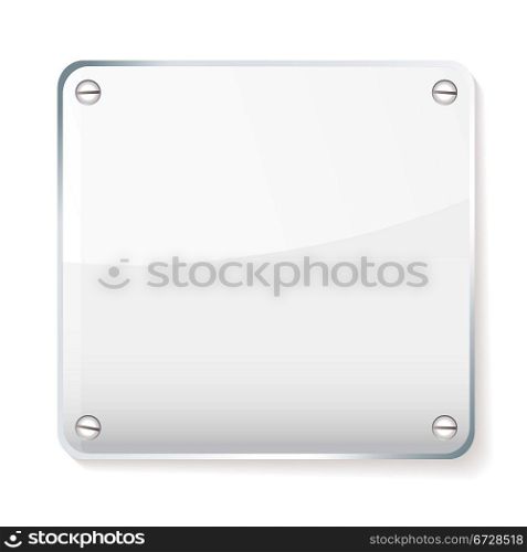 Copy space for your company name on glass plate with shadow