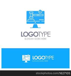 Copyright, Copyright, Digital, Law Blue Solid Logo with place for tagline