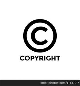 Copyright icon design template vector isolated illustration. Copyright icon design template vector isolated