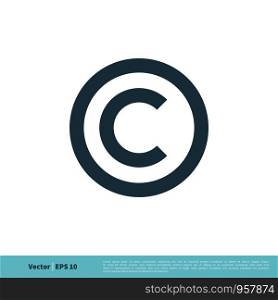 Copyright Icon Vector Logo Template Illustration Design. Vector EPS 10.