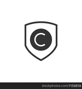 Copyright protection graphic design template vector isolated illustration. Copyright protection graphic design template vector isolated