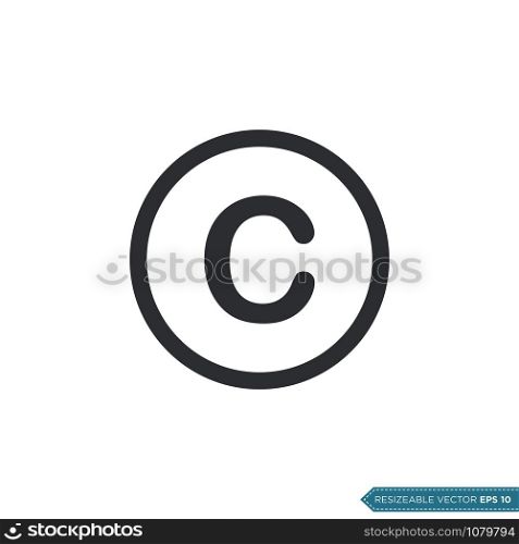 Copyright Sign, UI / UX Icon Vector Symbol Illustration Design