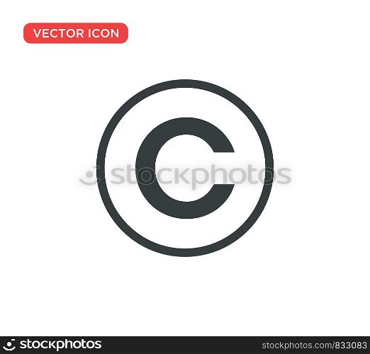 Copyright Symbol Icon Vector Illustration Design