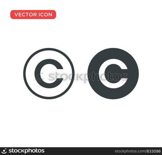 Copyright Symbol Icon Vector Illustration Design