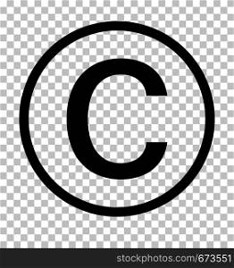 copyright symbol on transparent background. copyright sign. copyright icon