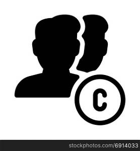Copyright Team, icon on isolated background