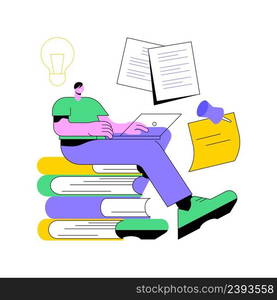 Copywriting abstract concept vector illustration. Commercial journalism,©writing service, content≥≠ration, professional freelance writer, writing artic≤, corporate text abstract metaphor.. Copywriting abstract concept vector illustration.