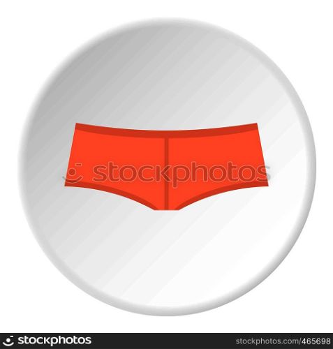 Coral boyshorts icon in flat circle isolated on white background vector illustration for web. Coral boyshorts icon circle