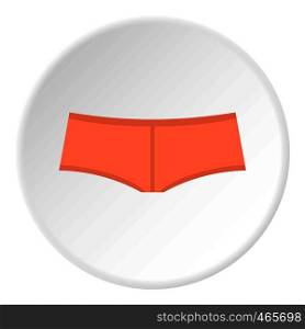 Coral boyshorts icon in flat circle isolated on white background vector illustration for web. Coral boyshorts icon circle