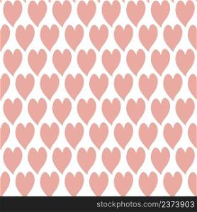 Coral hearts on white seamless pattern stock vector illustration