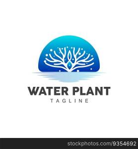 Coral Logo, Marine Plant Design Place Marine Animal, Seaweed Sea Vector