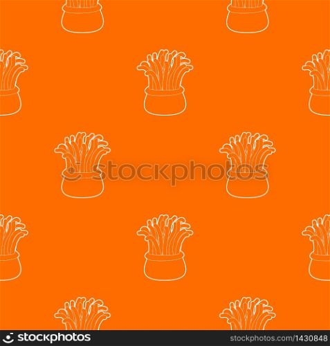 Coral pattern vector orange for any web design best. Coral pattern vector orange