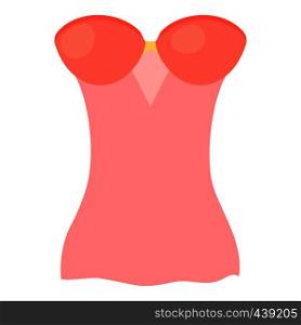 Coral underwear top icon. Cartoon illustration of coral underwear top vector icon for web. Coral underwear top icon, cartoon style