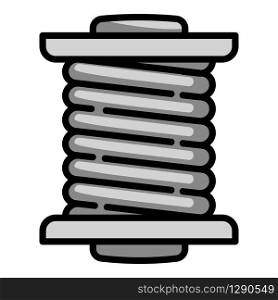 Cord coil icon. Outline cord coil vector icon for web design isolated on white background. Cord coil icon, outline style