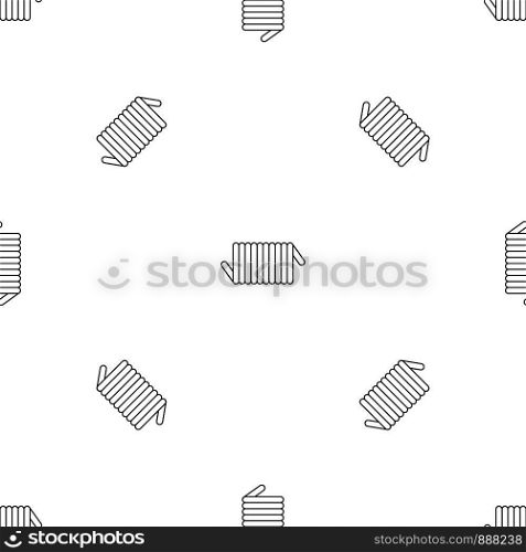 Cord spring coil pattern seamless vector repeat geometric for any web design. Cord spring coil pattern seamless vector