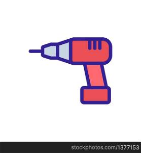 cordless drill screwdriver icon vector. cordless drill screwdriver sign. color symbol illustration. cordless drill screwdriver icon vector outline illustration