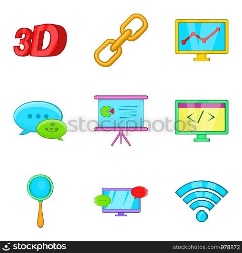 Cordless hardware icons set. Cartoon set of 9 cordless hardware vector icons for web isolated on white background. Cordless hardware icons set, cartoon style