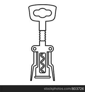 Corkscrew icon. Outline corkscrew vector icon for web design isolated on white background. Corkscrew icon, outline style