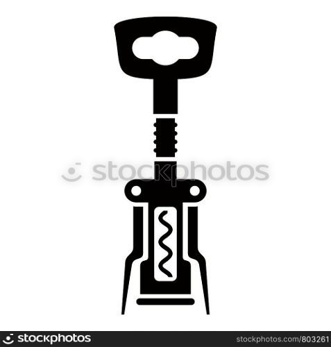 Corkscrew icon. Simple illustration of corkscrew vector icon for web design isolated on white background. Corkscrew icon, simple style