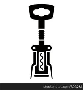 Corkscrew icon. Simple illustration of corkscrew vector icon for web design isolated on white background. Corkscrew icon, simple style