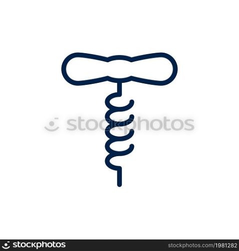 Corkscrews opener vector icon. Illustration isolated for graphic and web design.
