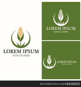 Corn agriculture icon and symbol vector template